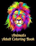 Animals Adult Coloring Book: Cool adult animal coloring book with Horses, Rabbits, Elephants, Lions, Cats, fish, Peacock, and Many More!