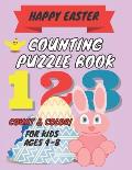 happy easter counting puzzle book: A Fun Guessing Game Book for kids - Fun & Interactive Picture Book for Preschoolers and Toddlers - easter coloring