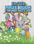 Easter Maze Book For Kids Ages 4-8: Happy Easter Mazes for Kids Ages 4-8: Maze Activity Workbook for Children: Games, Puzzles and Problem-Solving amaz