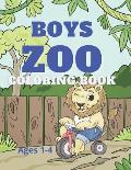 Boy Zoo Coloring Book Ages 1-3