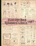 Vintage Red Ephemera Labels 1887: Vintage Labels Ephemera Series