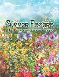 Summer Flowers: Flowers Coloring Book For Adults: 50 hand-drawn images exclusively designed