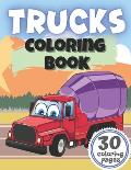 Trucks Coloring Book: Creative and Fun Designs with Digger Dumper Garbage Truck and More Vehicles