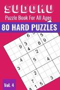 Sudoku Puzzle Book for Purse or Pocket: 80 Hard Puzzles for Everyone with Solutions