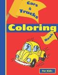 Trucks and Cars Coloring Book: Cars coloring book for kids, Coloring Book for Boys and Girls, Book for Kids aged 2-8, Fun Car Coloring Book for Kids