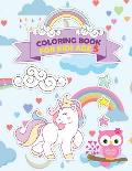Coloring Book Unicorn Journal and Sketchbook for Kids age 5: Unicorn Journal and Notebook for Kids, space for Coloring, Drawing and Sketching.