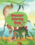 Dinosaur Coloring Book: Many cute dinosaur coloring pages for kids, boys or girls.