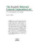The Readable Delaware General Corporation Law: 2023-2024 with Visilaw Markings