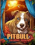 Pitbull Coloring Book: Cute Pitbull Dog Breed Illustrations For Color & Relaxation