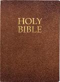 Kjver Holy Bible, Large Print, Acorn Bonded Leather, Thumb Index: (King James Version Easy Read, Red Letter, Brown)
