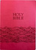 Kjver Holy Bible, Wave Design, Large Print, Berry Ultrasoft: (King James Version Easy Read, Red Letter, Pink)
