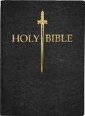 KJV Sword Bible, Large Print, Black Genuine Leather, Thumb Index: (Red Letter, Premium Cowhide, 1611 Version)