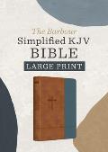 The Barbour Simplified Kjv--Large Print [Rust & Stone Cross]