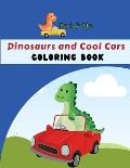 Dad & Me Dinosaurs and Cool Cars Coloring Book: Fun activity for parents, grandparents & children, Ages 4 - 8, 50 coloring pages